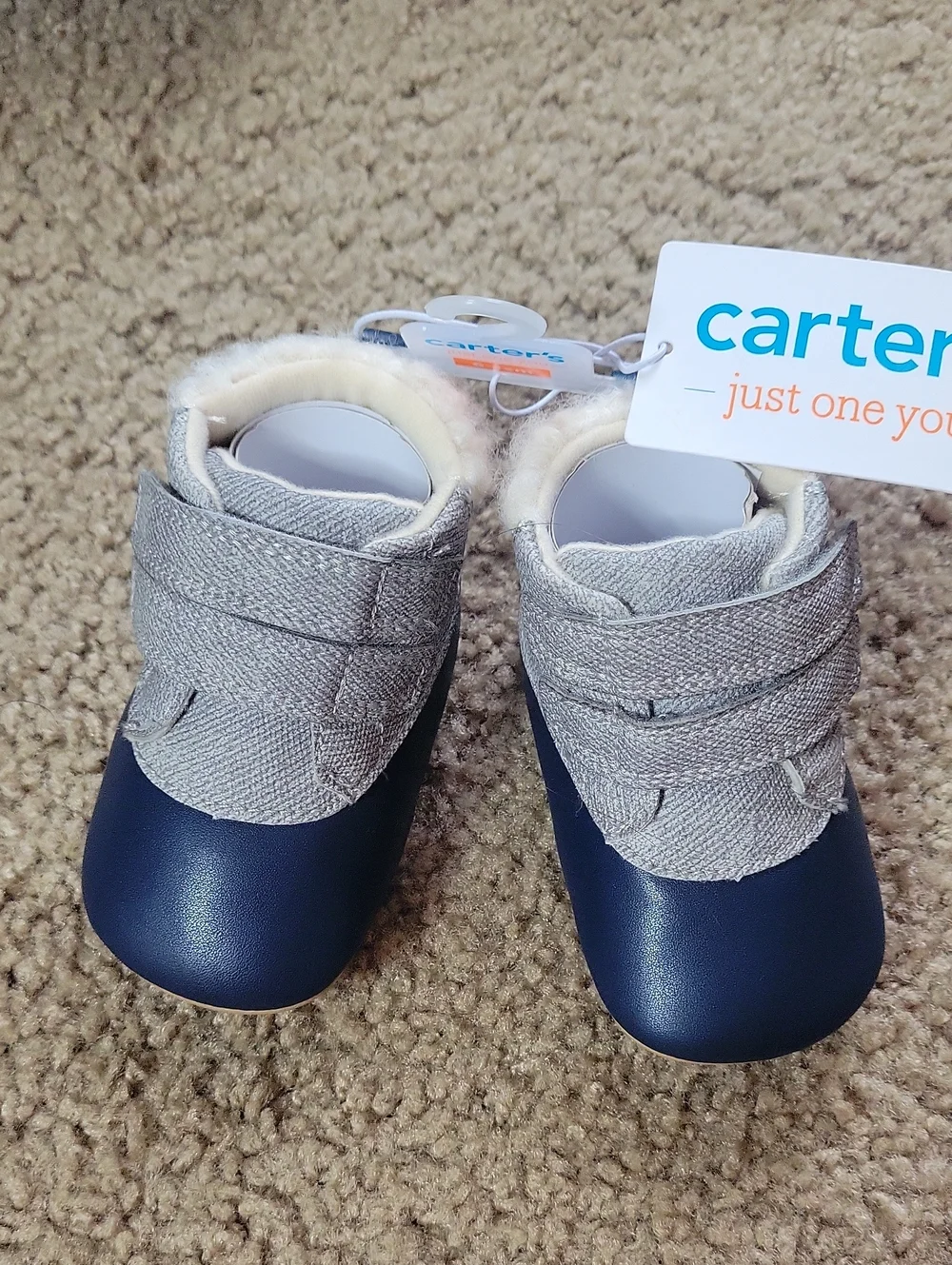 Carter's Baby Walker Booties with Plush Lining